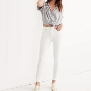 Madewell 9" High Rise Skinny Skinny White Jeans Size 31